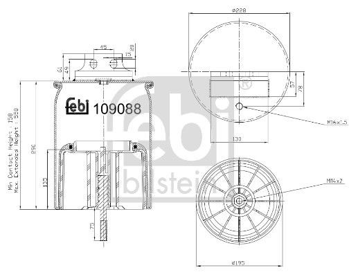 Пневмоподушка/Пневморессора моста Iveco 500042589 ціна, від 131.53 USD